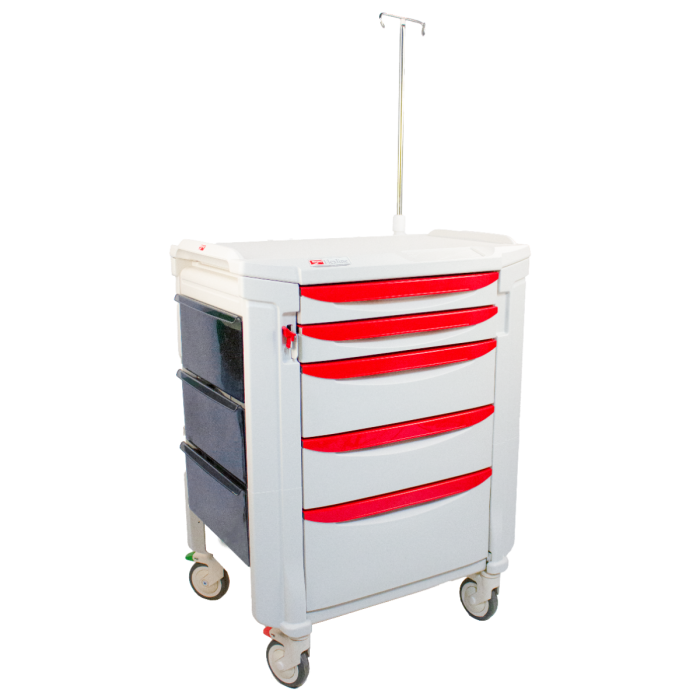 8FL27P33669
(Fitted with optional two hook infusion pole & oxygen cylinder holder)
