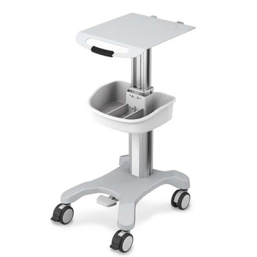 Height Adjustable ECG Cart with Utility Storage Bin