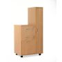 Bedside Cabinet / Wardrobe Combination - Single Upper Drawer