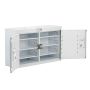 Deep Shelves, Double Door Cabinets, Each Door Fitted with a Lock