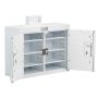 Deep Shelves, Double Door Cabinets, Each Door Fitted with a Lock