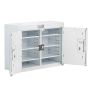 Deep Shelves, Double Door Cabinets, Each Door Fitted with a Lock